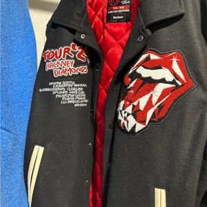 Limited Edition Numbered Rolling Stones Hackney Diamonds Varsity Jacket.